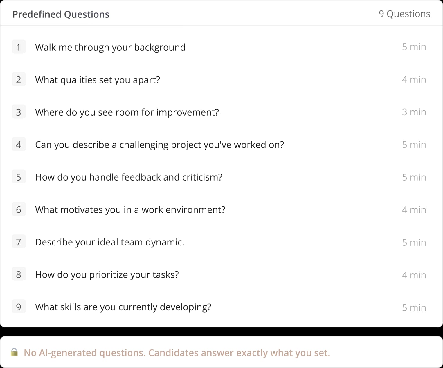Candidate in AI-led interview